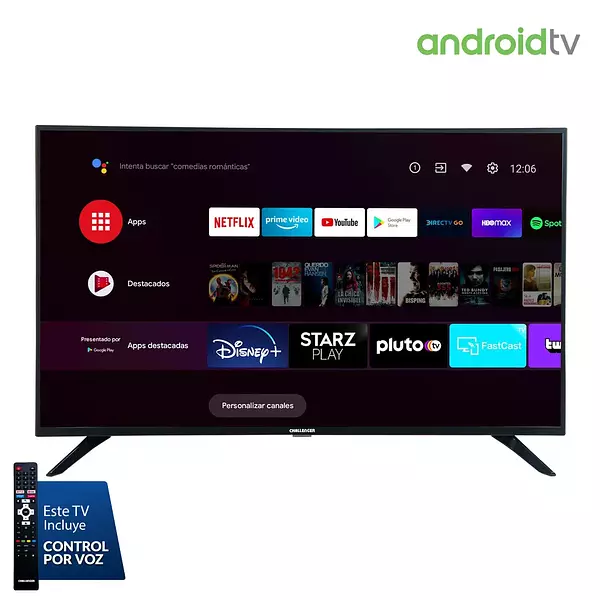 Televisor Challenger 58" Androidtv Uhd Smarttv Bt