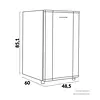 Minibar Challenger 121 Litros Brutos - Cr121 Gris