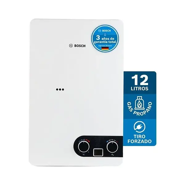Calentador De Agua 12 Lt Tiro Forzado De Paso A Gas Propano