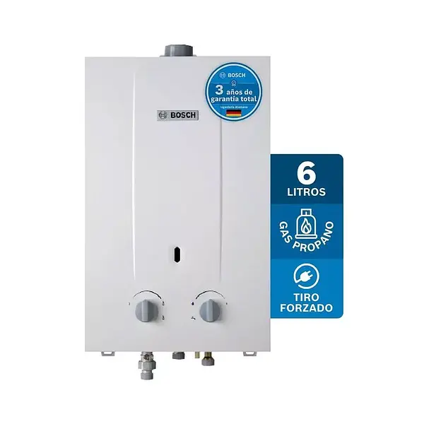 Calentador De Agua 12 Lt Tiro Forzado De Paso A Gas Propano