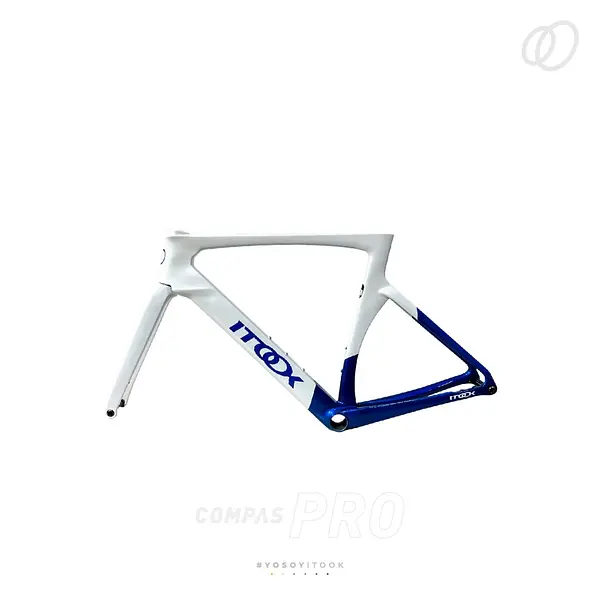 Bicicleta Ruta Compas Pro Blanco/Azul Disco S(490)
