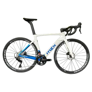 Bicicleta Ruta Compas Pro Blanco/Azul Disco S(490)