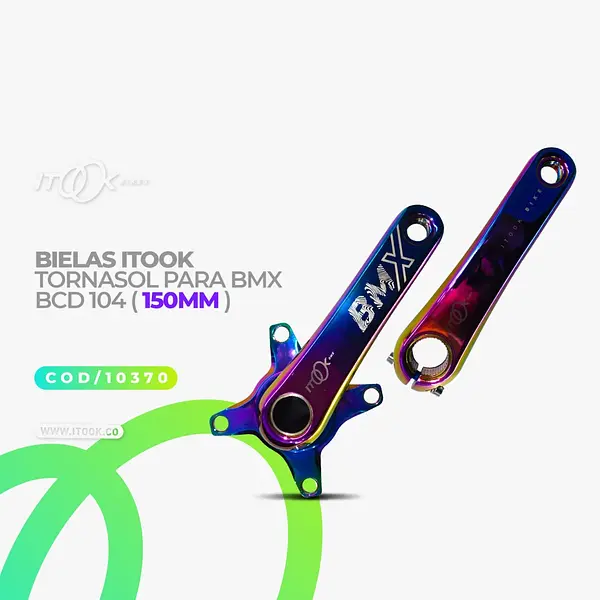 Bielas Itook Tornasol Para Bmx Bcd 104 (150mm )