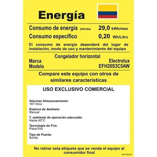 Congelador Electrolux 197l Frost Inverter Blanco