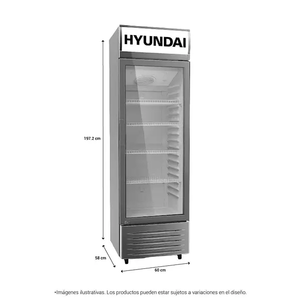 Nevera Vitrina Hyundai No Frost 330 Lt