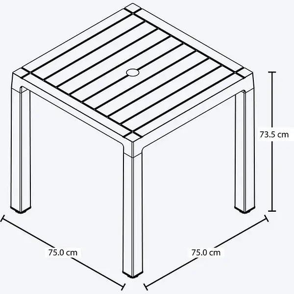 Mesa Rimax Baru 4 Puestos Negra