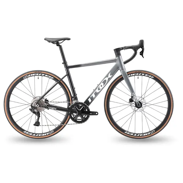 Bicicleta Ruta Gris En Aluminio Quetzal Grupo Ltwoo 2x11