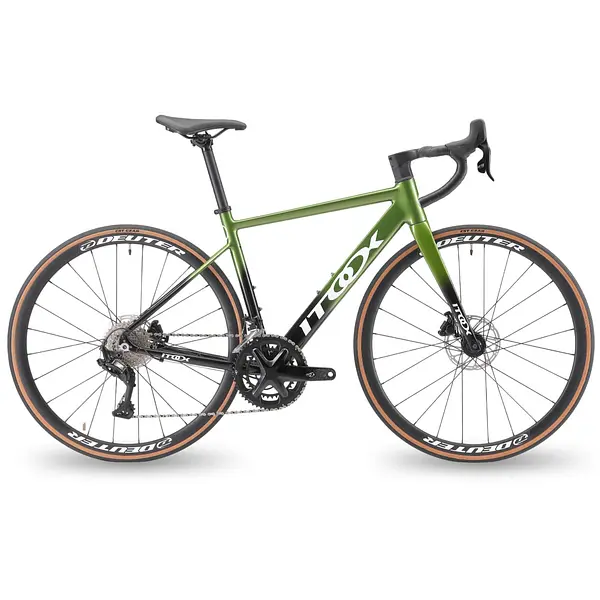 Bicicleta Ruta Verde/Negro En Aluminio Quetzal Ltwoo 2x11
