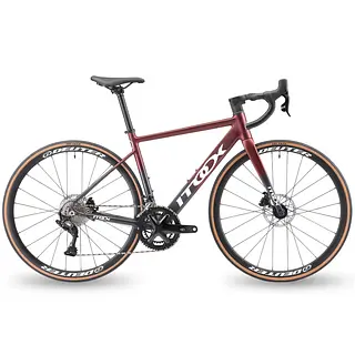Bicicleta Ruta Vino Tinto/Gris En Aluminio Quetzal Ltwoo2x11