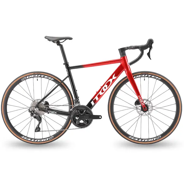 Bicicleta Ruta Roja/Negra En Aluminio Quetzal Grupo Shimano