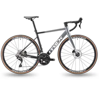 Bicicleta Ruta Gris/Negra En Aluminio Quetzal Grupo Shimano