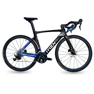 Bicicleta Compas Pro Talla 49 Negro/Azul Shimano 105 Disco
