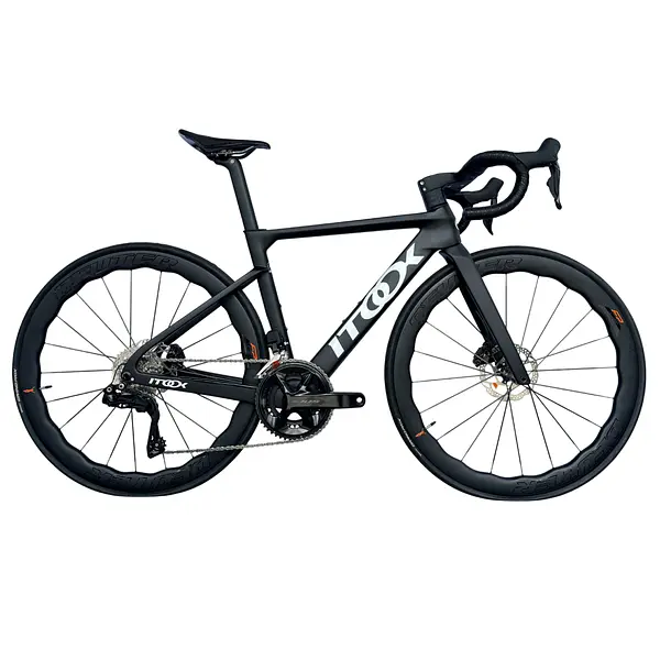 Bicicleta De Ruta Agami Negra Grupo Shm 105 Electronico7.5kg